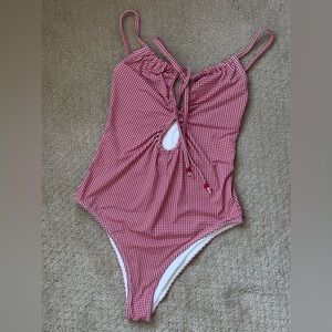 Ghanda red one piece swimsuit